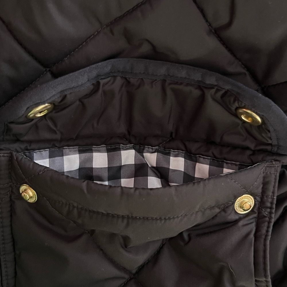 J.Crew Excursion Women's Quilted Puffer Vest, Gingham Lined Gold Hardware Size S - Picture 6 of 9